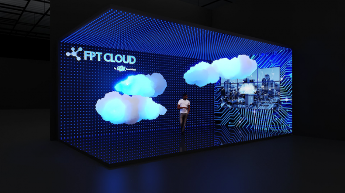 Gian triển lãm công nghệ FPT Cloud từ FPT Smart Cloud. 